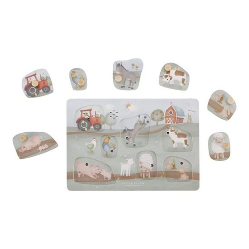 Little Dutch Drvene puzzle sa zvukom Little Farm  4349 - LD7140