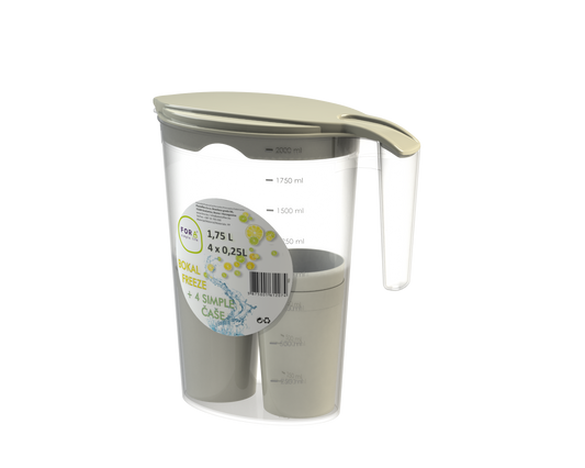 Bokal Freeze 1,75L + 4 čaše od 0,25 L