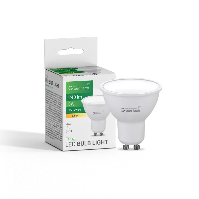 LED žarulja Green Tech 3W, 3000K, GU10, IP20, Sanan chip