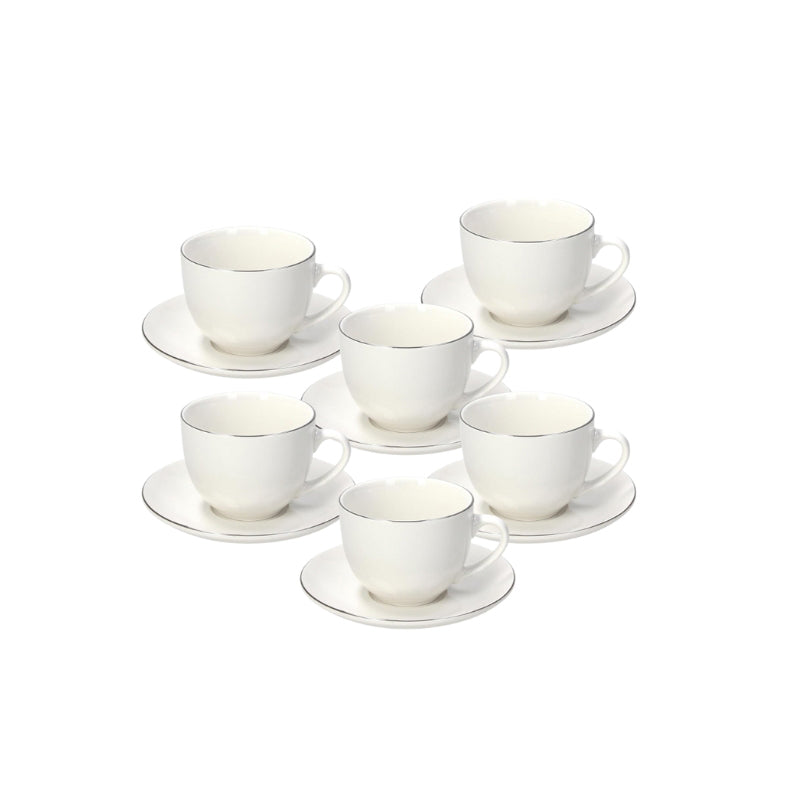 SET OD 6 ŠOLJICA ZA čAJ I TANJIRIćA MADISON PLATINUS MC085021801