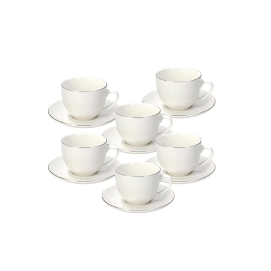 SET OD 6 ŠOLJICA ZA čAJ I TANJIRIćA MADISON PLATINUS MC085021801