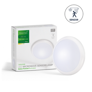 LED plafonjera sa senzorom Green Tech 12W, 4000K, promjer 27cm, IP65, IK10