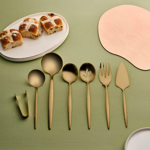 SET POMAGALA KARACA ORION MATTE GOLD 7 KOM