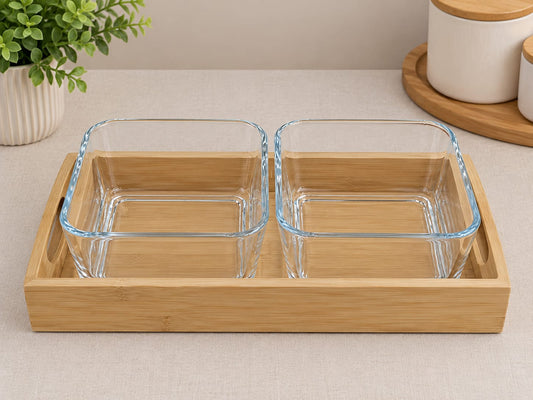 ZDJELA 2/1 9,9x9,9x5cm/260ml staklena/na bamboo stalku WT1011 Previllage 16# K50