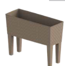 ŽARDINJERA RATTAN SA NOGAMA 60X30X58 MOCCA