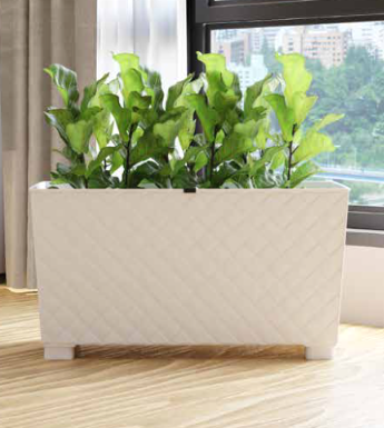 ŽARDINJERA RATTAN 60X30X29 BIJELA