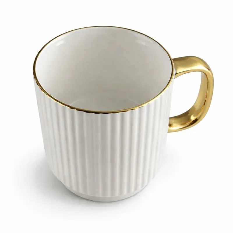 ŠOLJA/MUG 4/1 380ml/bijele sa zlatnom linijom SZ556 Previllage 12# K48