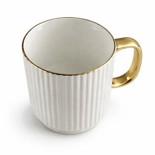 ŠOLJA/MUG 4/1 380ml/bijele sa zlatnom linijom SZ556 Previllage 12# K48
