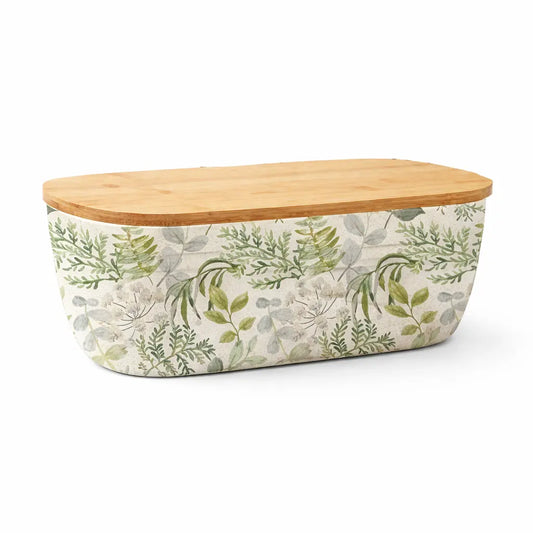 KUTIJA za kruh/dekor PVC sa Bamboo poklopcem 36x20x13,3cm KT224196-11 Previllage