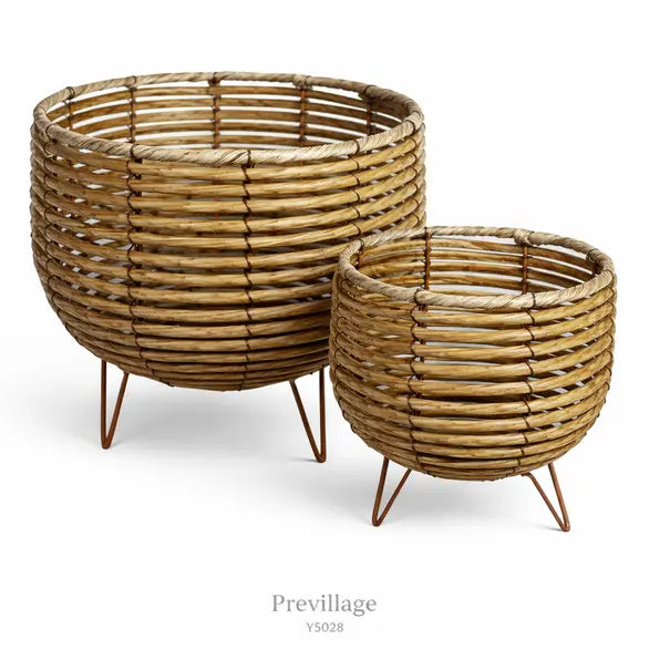 SAKSIJA 2/1 22x17/16x15cm dekorativna/pletena/smeđa Y5025B Previllage 12# K50