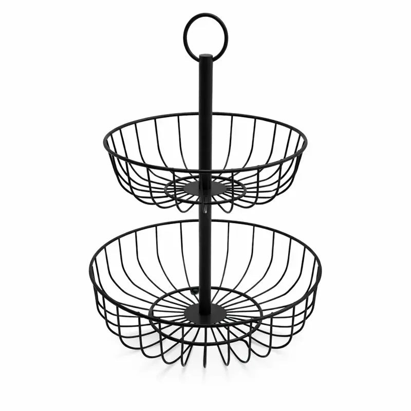 ZDJELA za voće 2u1 na kat 42x27/5x21,5cm/crna/metalna LA0484 20# K50