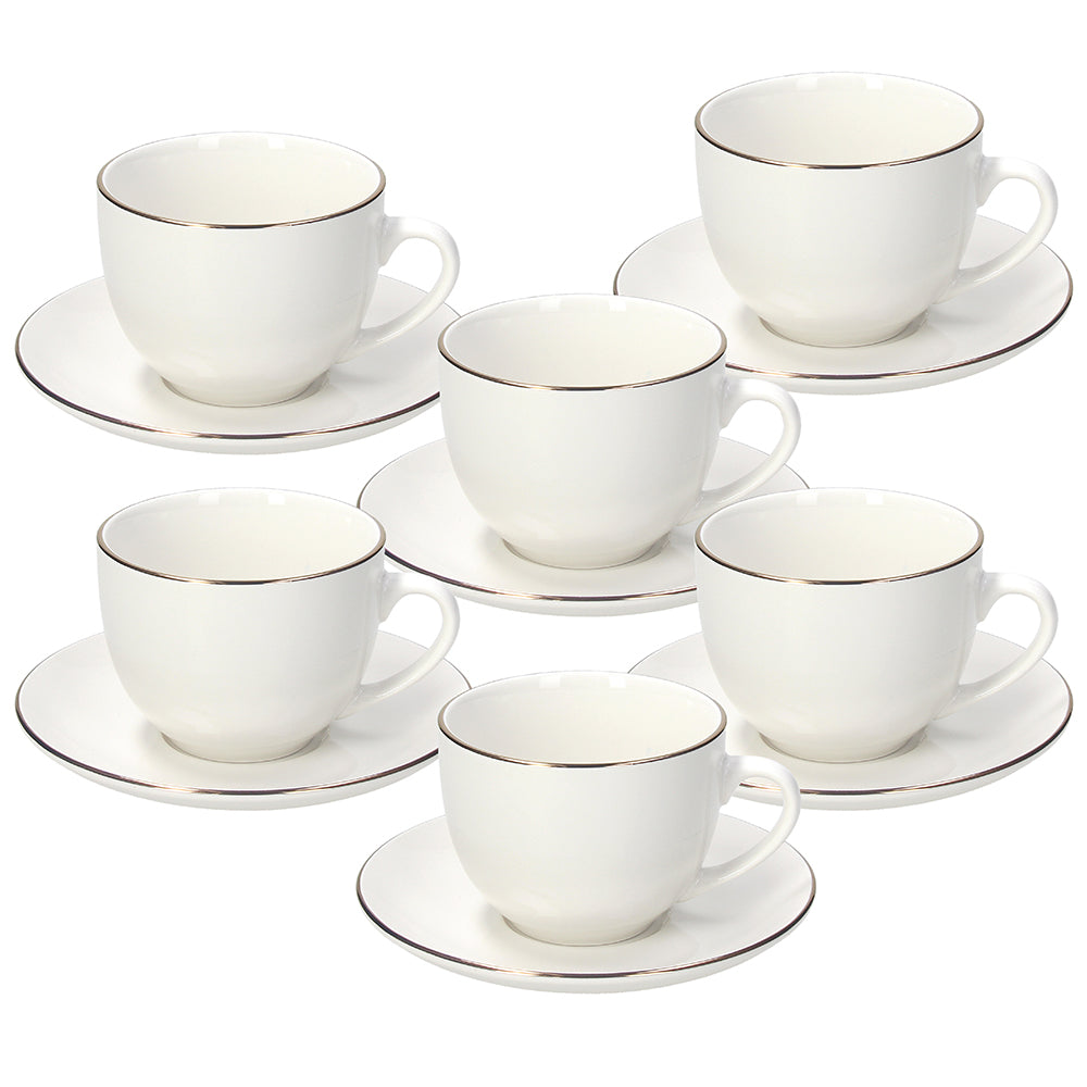 SET 6 ŠOLJICA ZA čAJ I TANJIRIćA MADISON FASCETTA ORO MC085021700