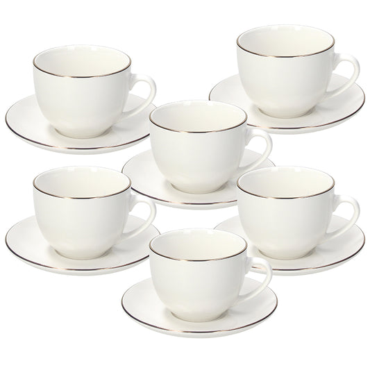 SET 6 ŠOLJICA ZA čAJ I TANJIRIćA MADISON FASCETTA ORO MC085021700