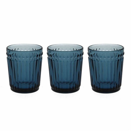 SET 3 PLAVE ČAŠE CC300 GLASS DORICO N3585T85893