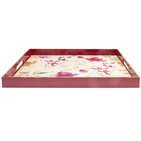 PRAVOKUTNI POSLUŽAVNIK S CVIJEĆEM 48X35 PARTY TIME SV9VSR32907